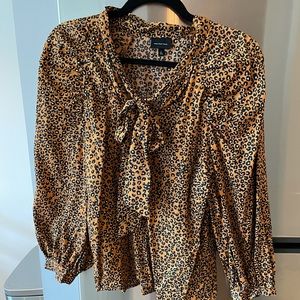 Who What Wear Leopard Blouse